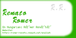 renato romer business card